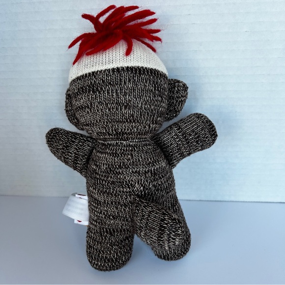 Schylling Brown Sock Monkey (2009) 8 inches/20 cm. Stuffed Animal - Picture 5 of 8